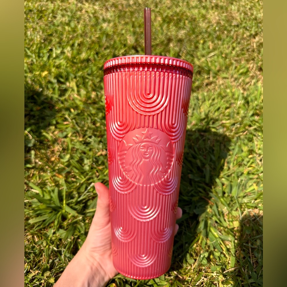 Pink Mermaid Scale Starbucks Tumbler
